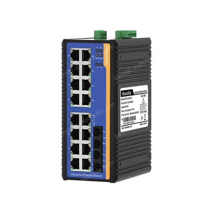 [100 Gigabit 2 Optical 16 Electric] Ring Network Management Industrial Switch