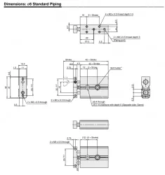 Dual Rod CylinderCompact Type CXSJ Series ø6, ø10, ø15, ø20, ø25, ø32