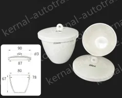 Ceramic crucibles 150ml+ lid