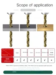 Set of 19 straight shanks containing cobalt twist diamonds