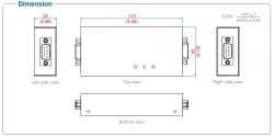 UOTEK Industrial RS-232 to RS-485/422 Converter with Isolation